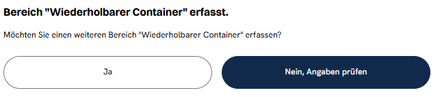 Abfrage zum Wiederholen eines Seiten-Containers